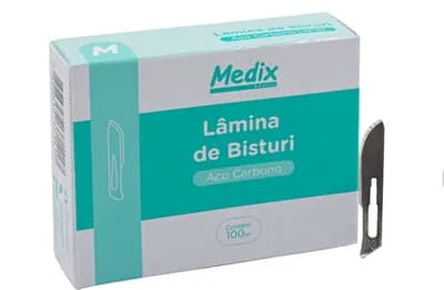 Lâmina de Bisturi de Aço Carbono N20