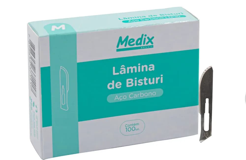 Lâmina de Bisturi de Aço Carbono N20
