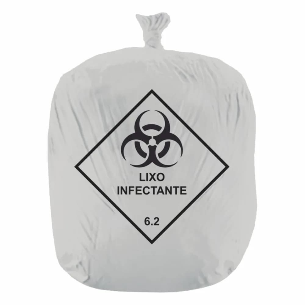 Saco de Lixo Hospitalar 15 LT Branco