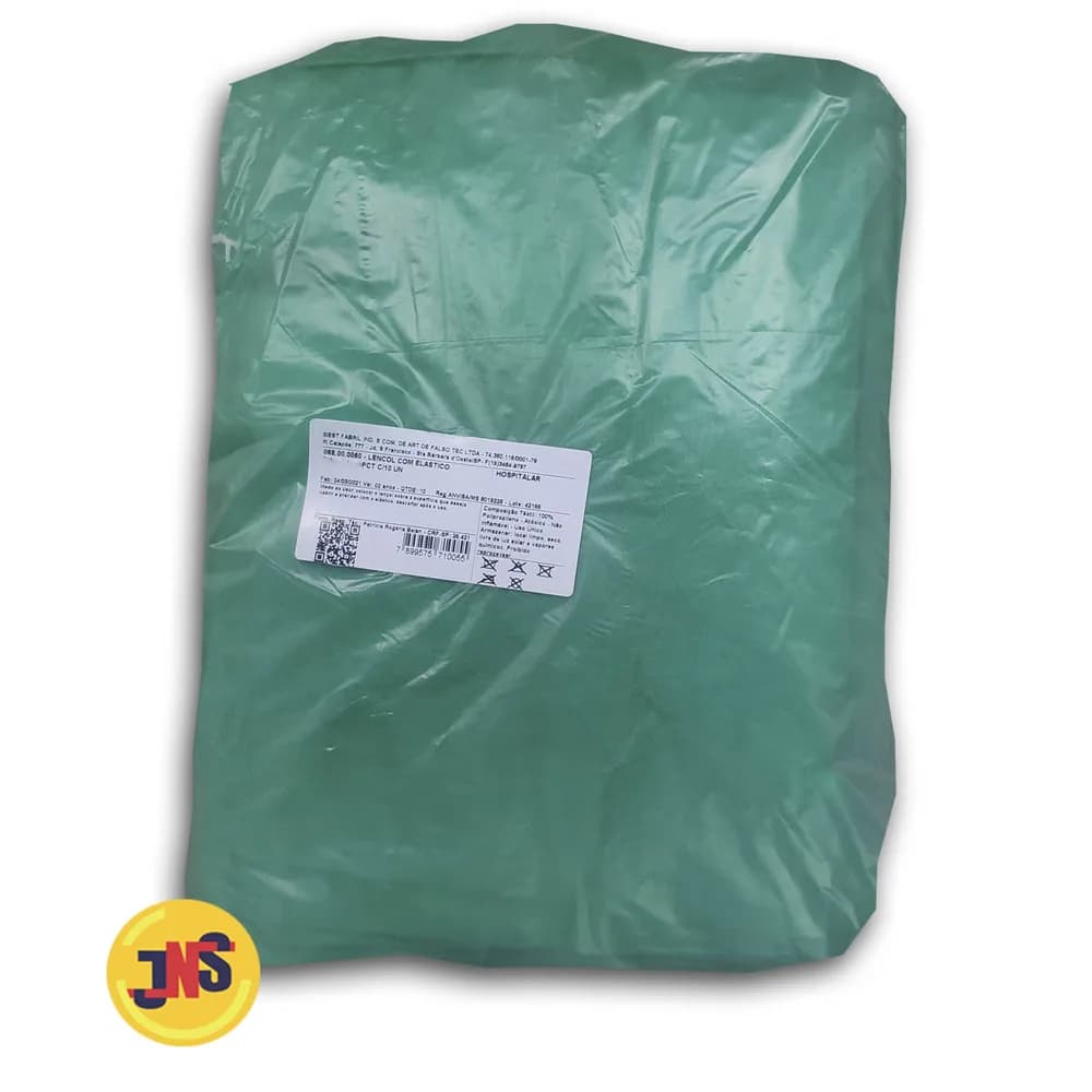 Lençol Descartável com Elástico Verde