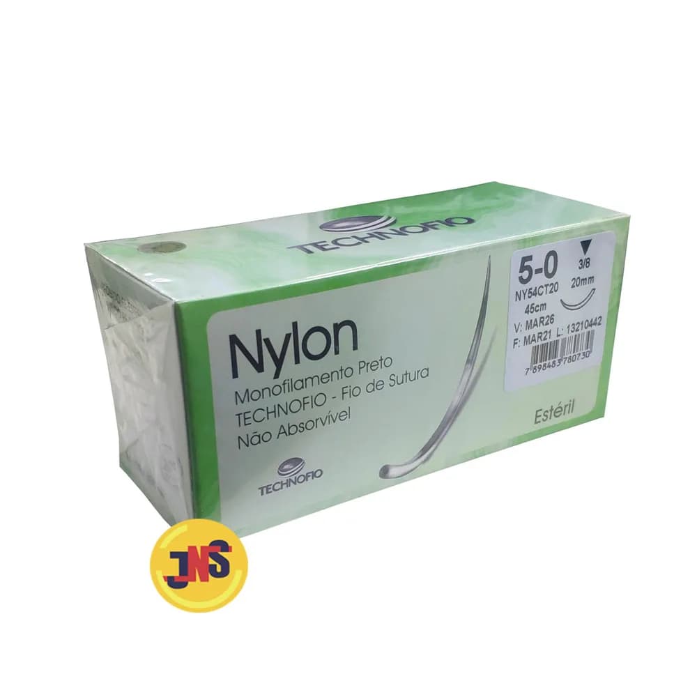 Fio de Sutura Nylon 5-0 com Agulha