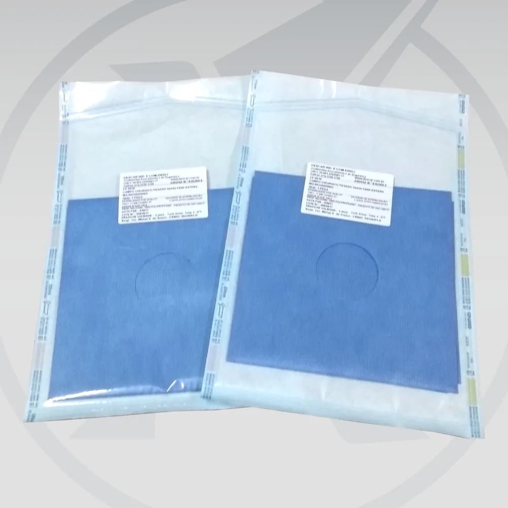 Campo Cirúrgico Estéril Fenestrado 0,40 x 0,40 Azul