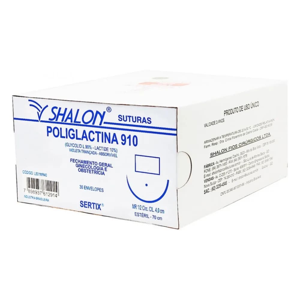 Fio de Sutura Poliglactina 3.0 com Agulha 2,5cm
