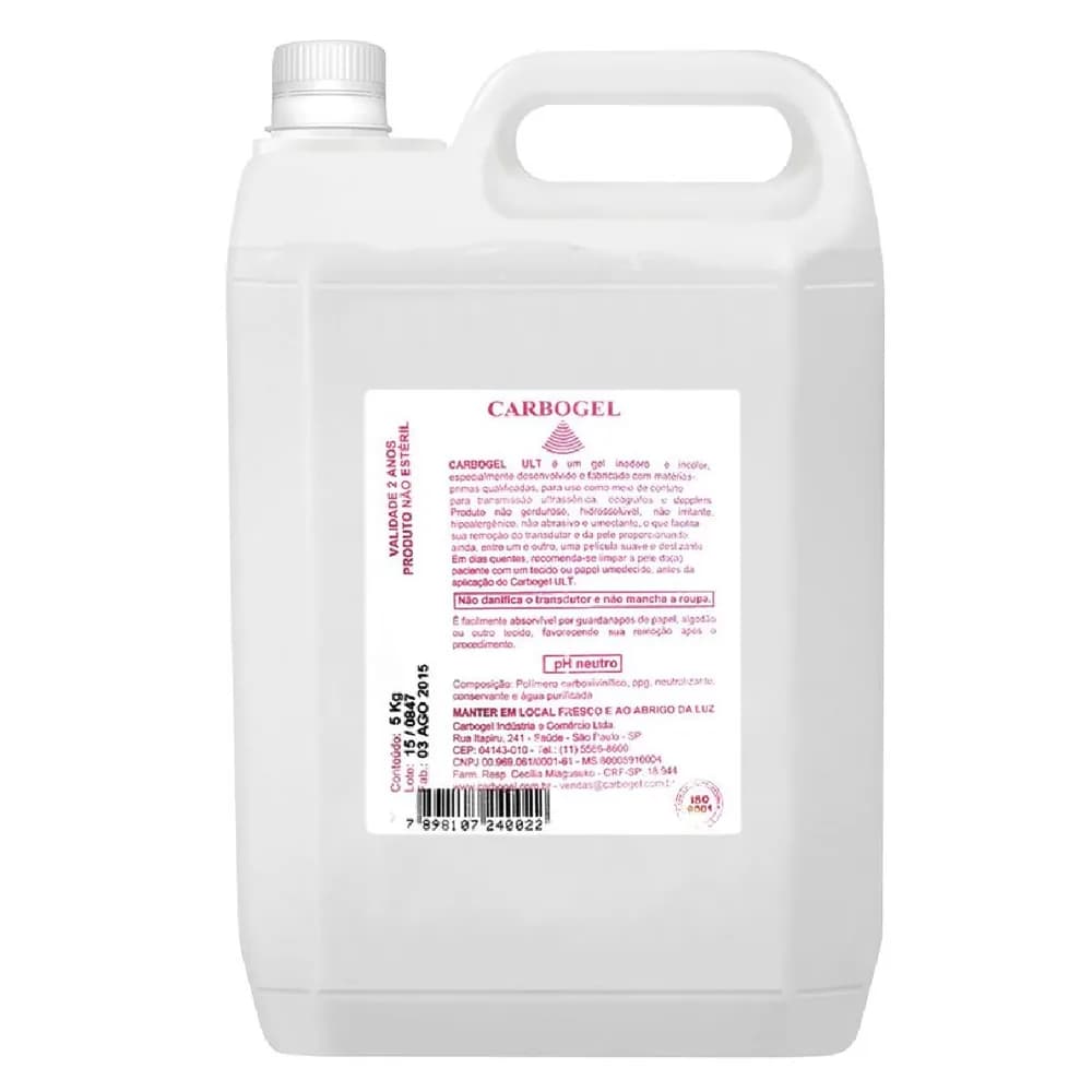Gel para Ultrassom 5kgs Galão