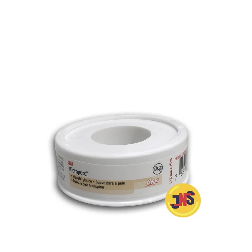 Fita Microporosa Bege 1,2cm x 10m