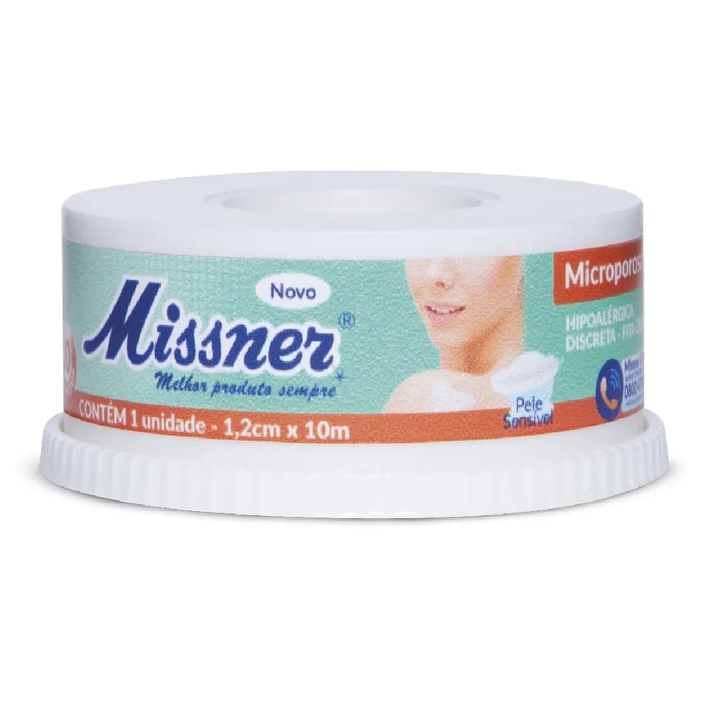 Fita Microporosa Missner Branca 1,2cm x 10m