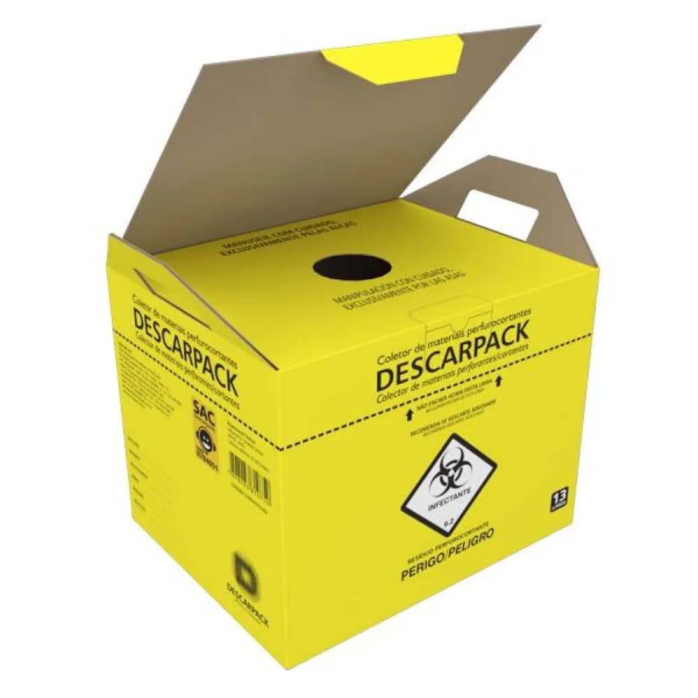 Caixa Coletora de Perfurocortantes 13L