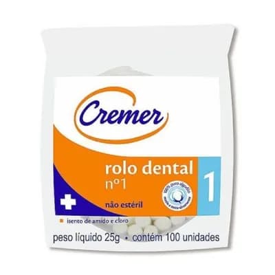 Algodão Rolete Dental Número 1