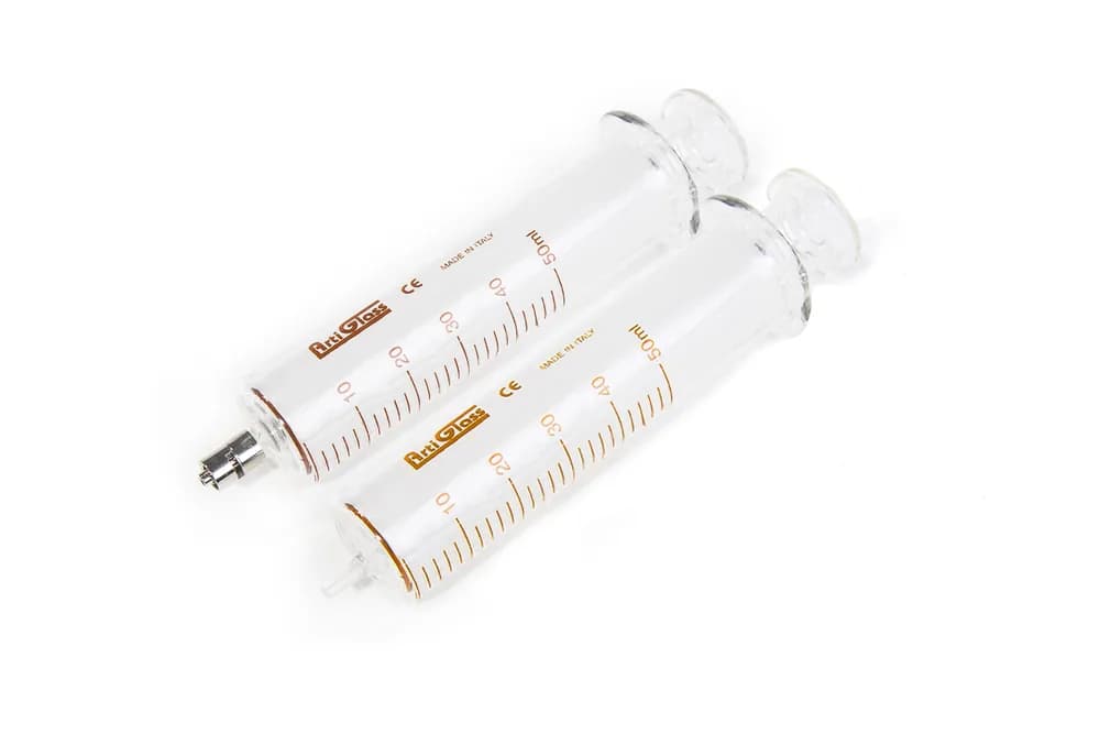 Seringa de Vidro Bico Metal Luer Lock
