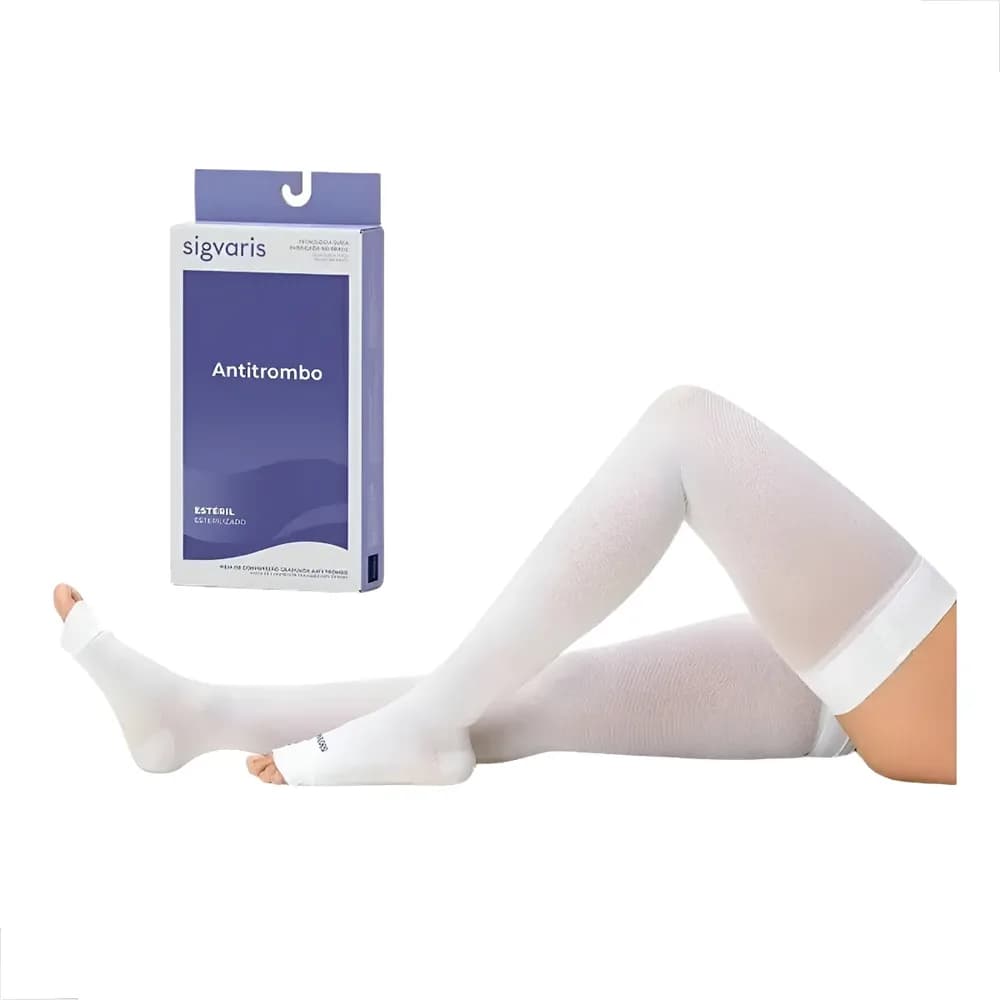 Meia 7/8 Estéril Antitrombo 18-23 mmhg Branca