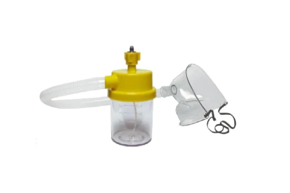 Conjunto Macronebulizador de 500 mL para Ar Comprimido com Traqueia em PVC 1200 mm e Máscara Adulto