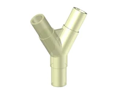 Conector Y Infantil Sem Furo 15 Ext. x 15 Ext. x 15 Ext.