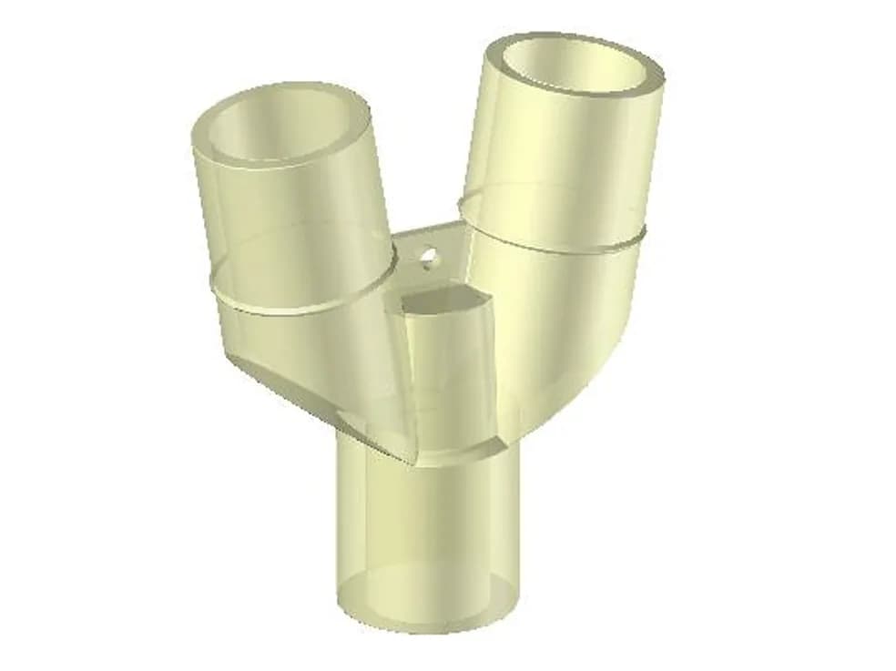 Conector Y Adulto Sem Furo 22 Ext. x 22 Ext. x 22 Ext.