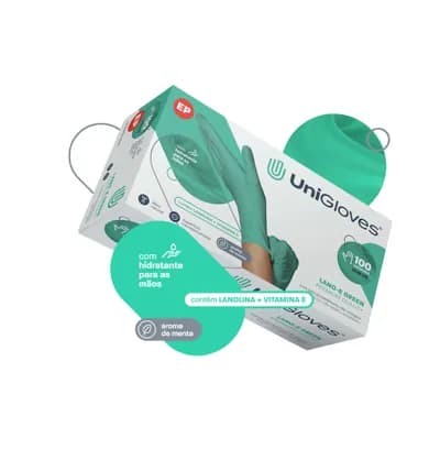 Luva de Látex Lano-e Green Para Procedimento